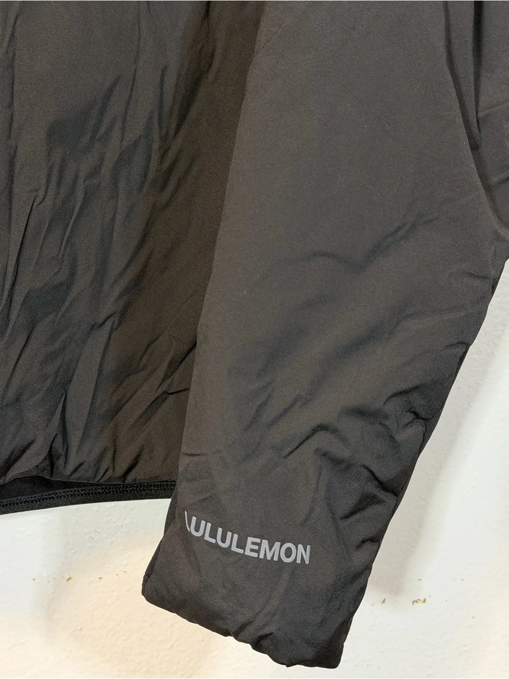 lululemon Men's Black Down For It All Jacket LARGE Full Zip Quilted Pockets